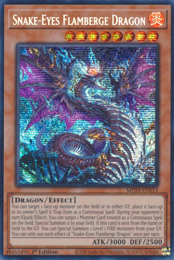 Snake-Eyes Flamberge Dragon - MP24-EN113 - Prismatic Secret Rare 1st Edition