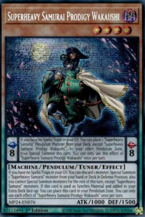 Superheavy Samurai Prodigy Wakaushi - MP24-EN075 - Prismatic Secret Rare 1st Edition