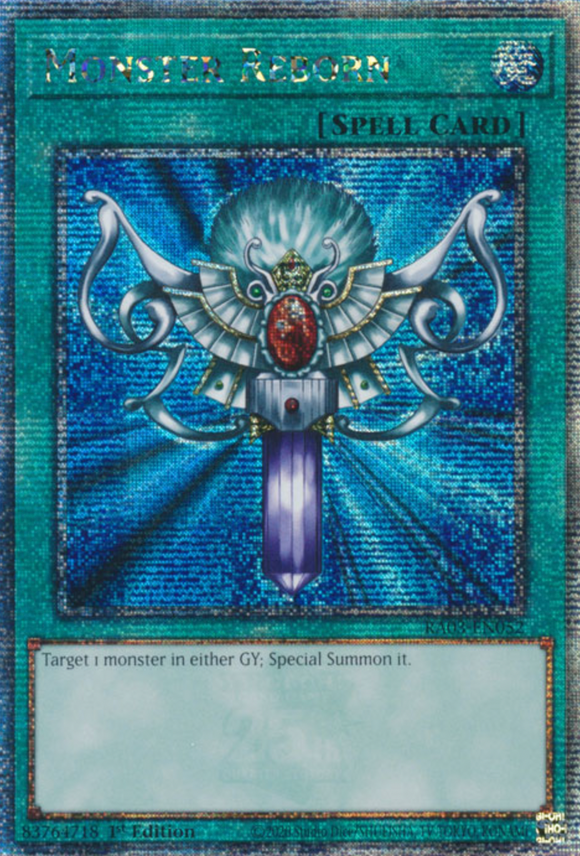 Monster Reborn - RA03-EN052 - Quarter Century Rare 1st Edition