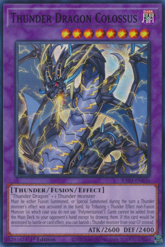 Thunder Dragon Colossus - RA03-EN036 - Super Rare 1st Edition