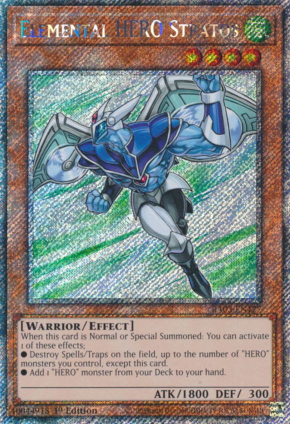 Elemental HERO Stratos - RA03-EN177 - Quarter Century Rare 1st Edition