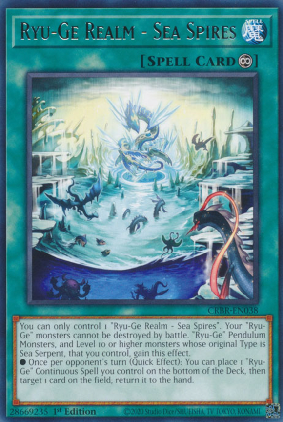 Ryu-Ge Realm - Sea Spires - CRBR-EN038 - Rare 1st Edition