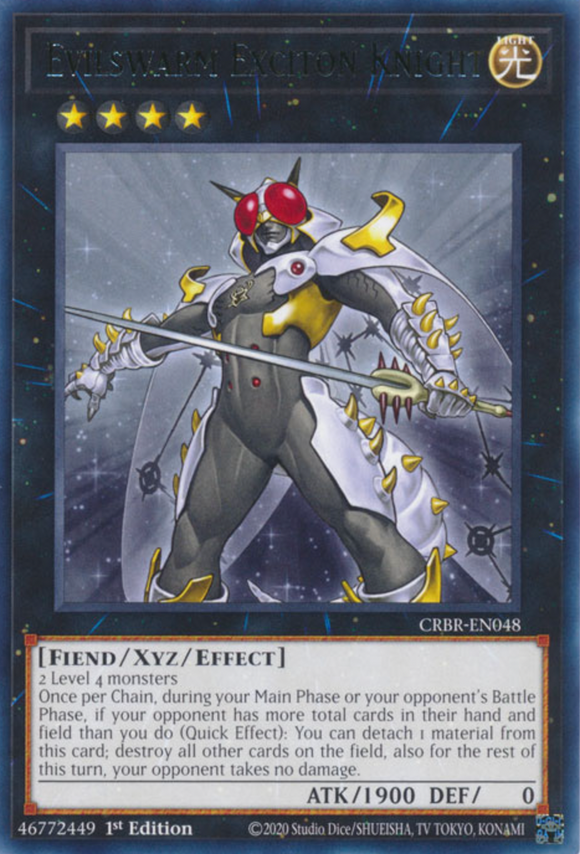 Evilswarm Exciton Knight - CRBR-EN048 - Rare 1st Edition