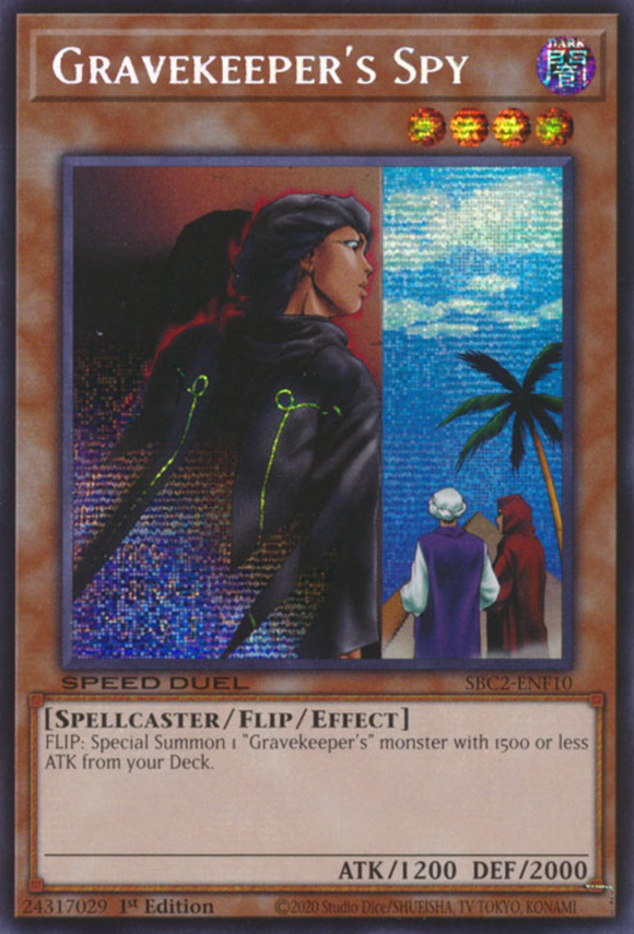 Gravekeeper's Spy - SBC2-ENF10 - Prismatic Secret Rare 1st Edition