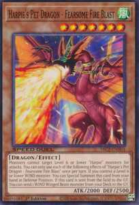 Harpie's Pet Dragon - Fearsome Fire Blast - SBC2-ENH01 - Common 1st Edition