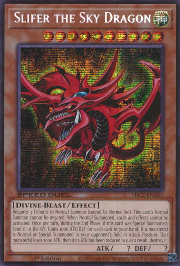 Slifer the Sky Dragon - SBC2-ENA01 - Prismatic Secret Rare 1st Edition