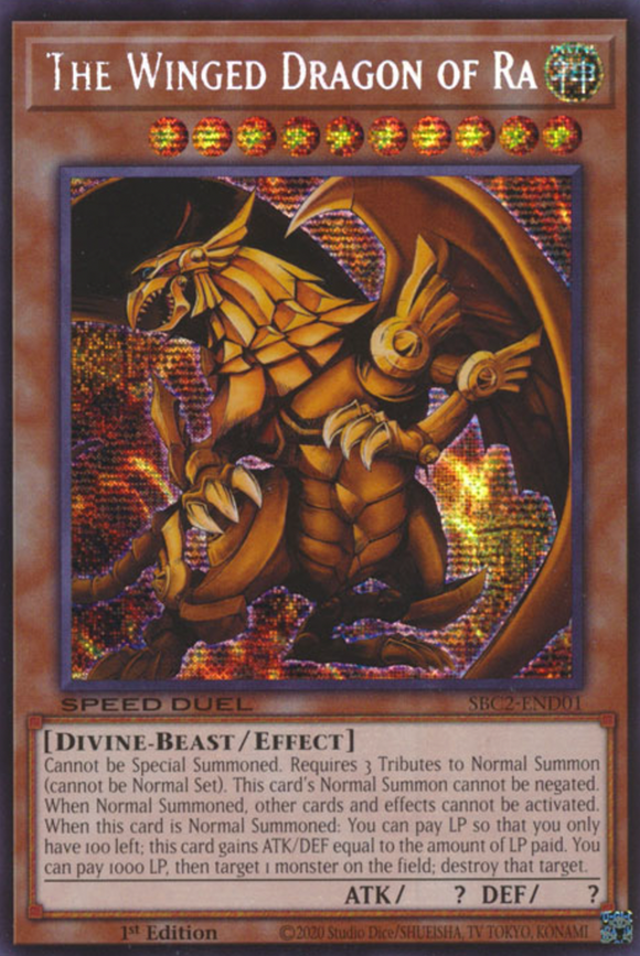 The Winged Dragon of Ra - SBC2-END01 - Prismatic Secret Rare 1st Edition