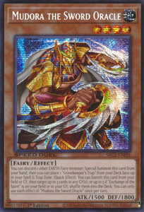 Mudora the Sword Oracle - SBC2-ENF01 - Prismatic Secret Rare 1st Edition