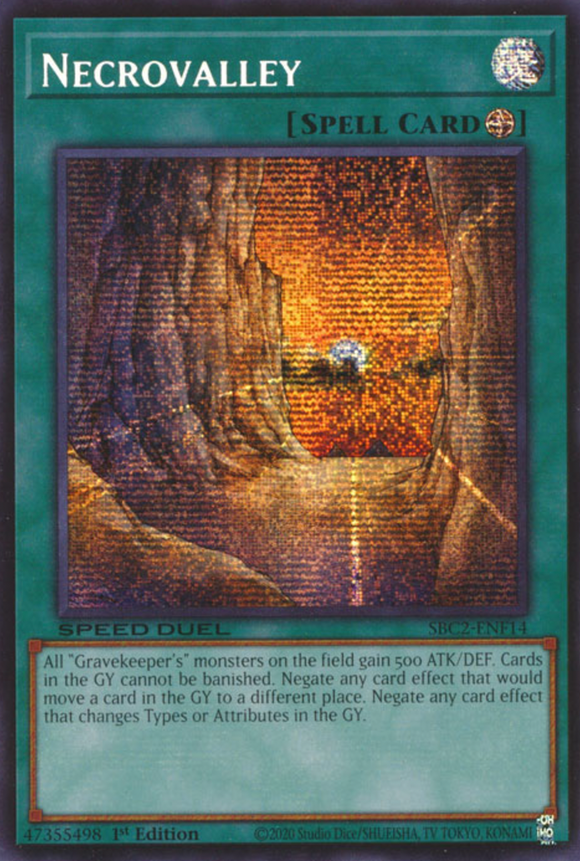 Necrovalley - SBC2-ENF14 - Prismatic Secret Rare 1st Edition