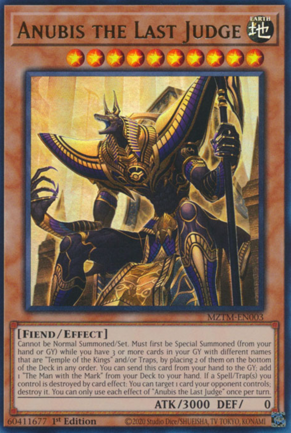Anubis the Last Judge - MZTM-EN003 - Ultra Rare 1st Edition