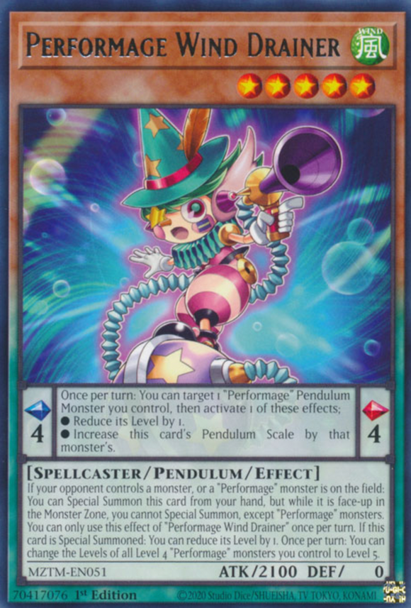 Performage Wind Drainer  -MZTM-EN051 - Rare 1st Edition