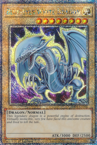 Blue-Eyes White Dragon (Tin. Art) - RA04-EN108 - Quarter Century Secret Rare 1st Edition