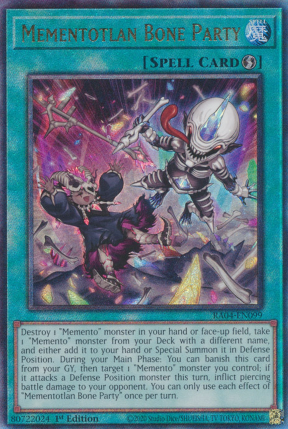 Mementotlan Bone Party - RA04-EN099 - Ultimate Rare 1st Edition