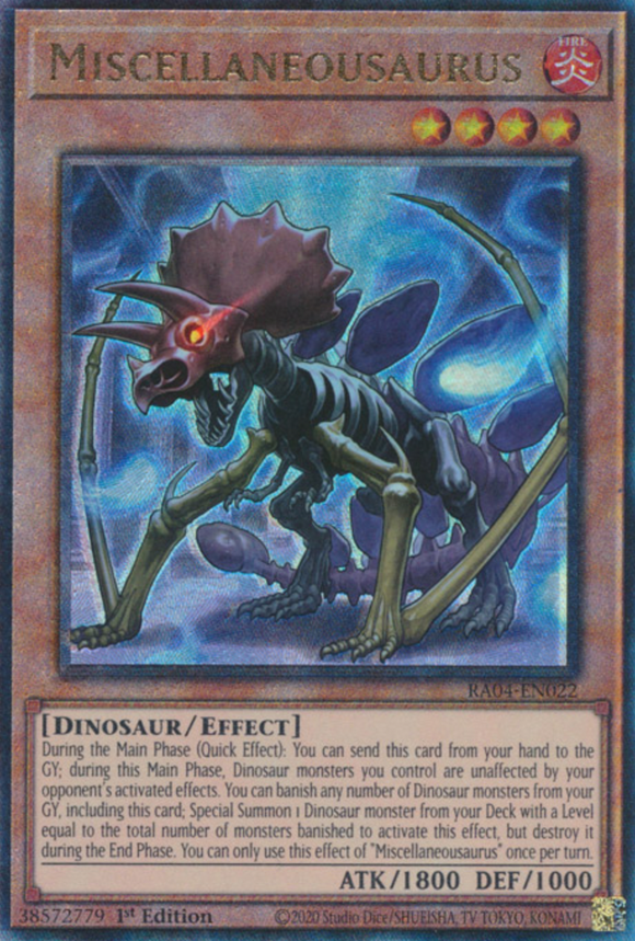 Miscellaneousaurus - RA04-EN022 - Ultimate Rare 1st Edition