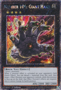 Number 106: Giant Hand - RA04-EN066 - Platinum Secret Rare 1st Edition