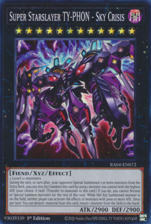 Super Starslayer TY-PHON - Sky Crisis - RA04-EN072 - Super Rare 1st Edition