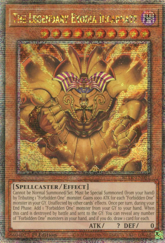 The Legendary Exodia Incarnate - BLTR-EN051 - Quarter Century Secret Rare 1st Edition