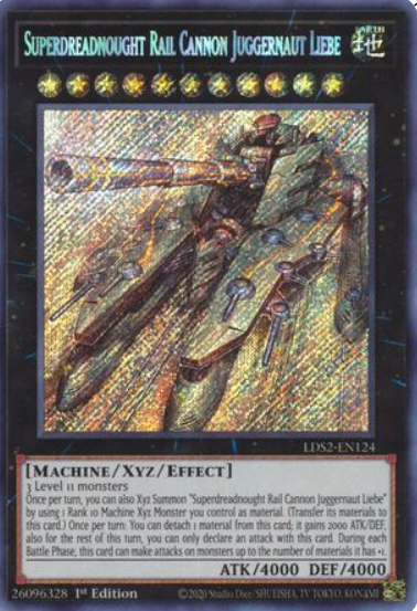 Superdreadnought Rail Cannon Juggernaut Liebe - LDS2-EN124 - Secret Rare 1st Edition