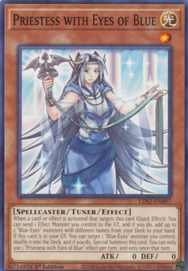 Priestess with Eyes of Blue - LDS2-EN007 - Common 1st Edition