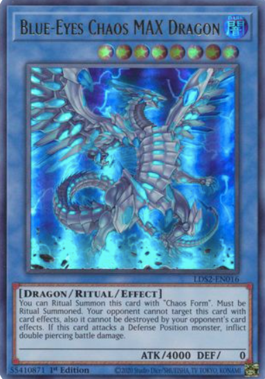 Blue-Eyes Chaos MAX Dragon - LDS2-EN016 - Ultra Rare 1st Edition (Various Colours)