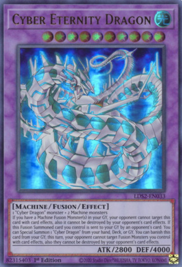 Cyber Eternity Dragon - LDS2-EN033 - Ultra Rare 1st Edition (Various Colours)