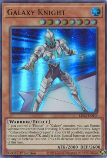 Galaxy Knight - LDS2-EN049 - Ultra Rare 1st Edition (Various Colours)