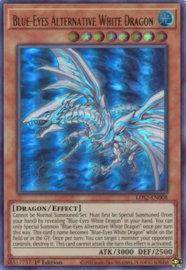 Blue-Eyes Alternative White Dragon - LDS2-EN008 - Ultra Rare 1st Edition (Various Colours)