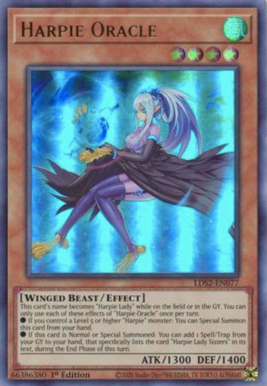 Harpie Oracle - LDS2-EN077 - Ultra Rare 1st Edition (Various Colours)