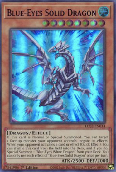 Blue-Eyes Solid Dragon - LDS2-EN014 - Ultra Rare 1st Edition (Various Colours)