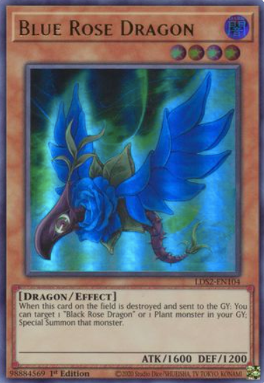 Blue Rose Dragon - LDS2-EN104 - Ultra Rare 1st Edition (Various Colours)