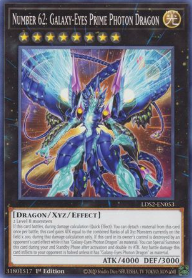 Number 62: Galaxy-Eyes Prime Photon Dragon - LDS2-EN053 - Common 1st Edition