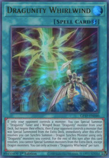 Dragunity Whirlwind - GFTP-EN040 - Ultra Rare 1st Edition