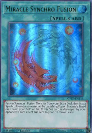 Miracle Synchro Fusion - GFTP-EN111 - Ultra Rare 1st Edition