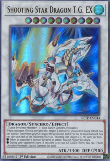 Shooting Star Dragon T.G. EX - GFTP-EN044 - Ultra Rare 1st Edition