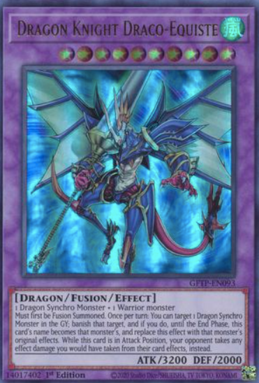 Dragon Knight Draco-Equiste - GFTP-EN093 - Ultra Rare 1st Edition