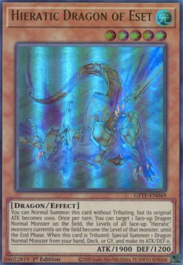 Hieratic Dragon of Eset - GFTP-EN049 - Ultra Rare 1st Edition