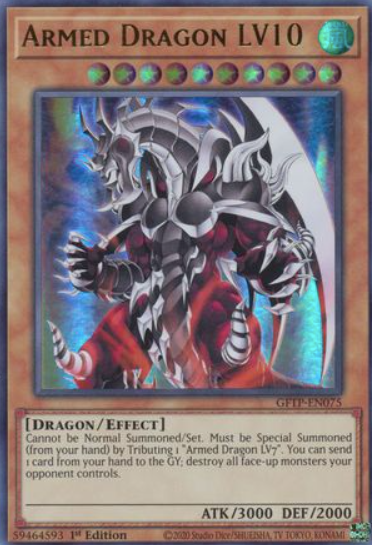 Armed Dragon LV10 - GFTP-EN075 - Ultra Rare 1st Edition