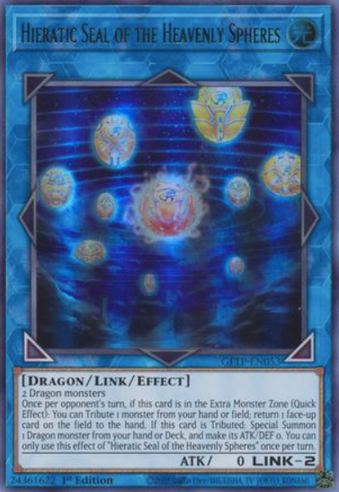 Hieratic Seal of the Heavenly Spheres - GFTP-EN053 - Ultra Rare 1st Edition