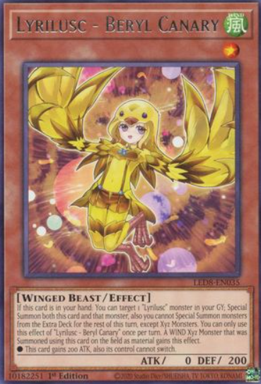 Lyrilusc - Beryl Canary - LED8-EN035 - Rare 1st Edition