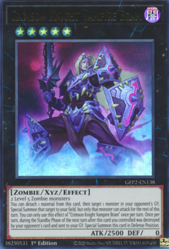 Crimson Knight Vampire Bram - GFP2-EN138 - Ultra Rare 1st Edition