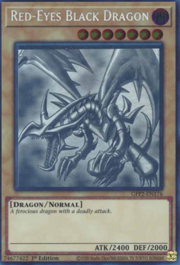 Red-Eyes Black Dragon - GFP2-EN176 - Ghost Rare 1st Edition