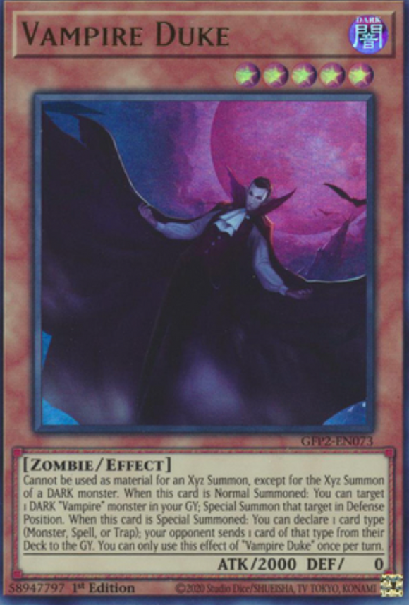 Vampire Duke - GFP2-EN073 - Ultra Rare 1st Edition