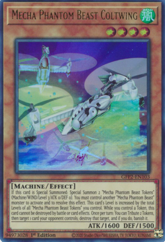 Mecha Phantom Beast Coltwing - GFP2-EN103 - Ultra Rare 1st Edition