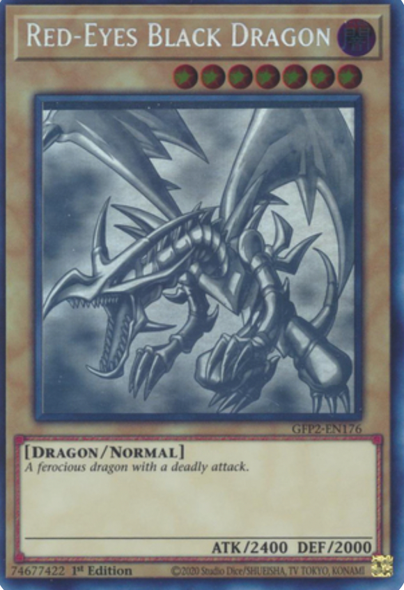 Red-Eyes Black Dragon - GFP2-EN176 - Ghost Rare 1st Edition