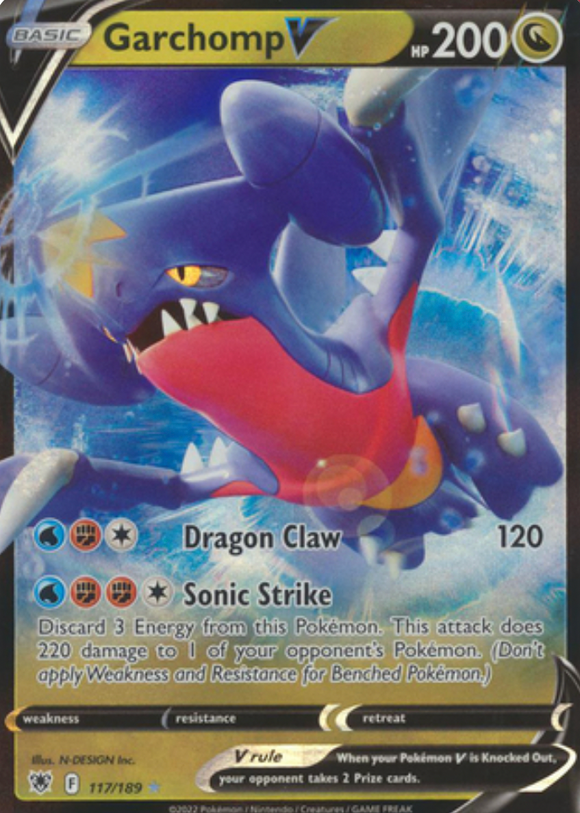 Garchomp V - 117/189 - Ultra Rare