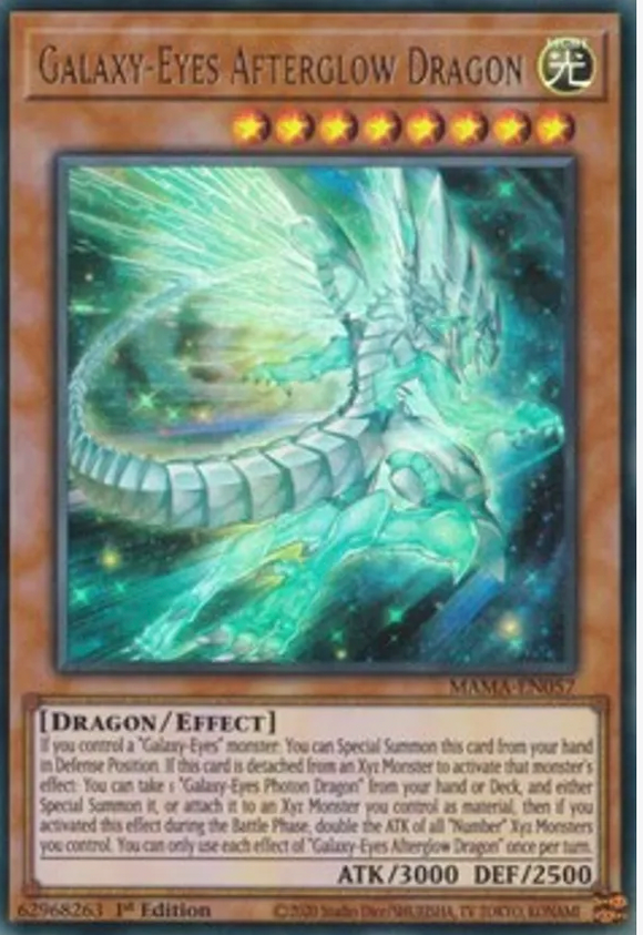 Galaxy-Eyes Afterglow Dragon - MAMA-EN057 - Ultra Rare 1st Edition