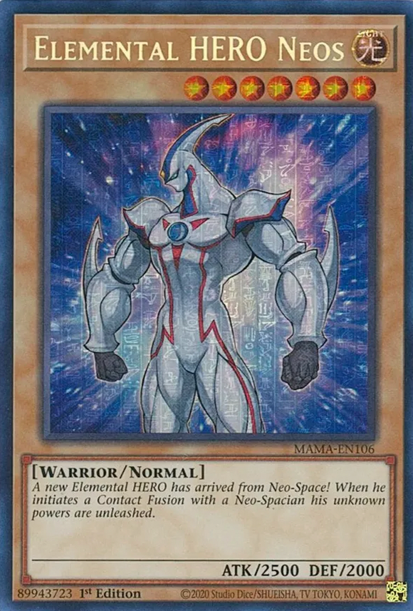 Elemental HERO Neos - MAMA-EN106 - Secret Pharaoh's Rare 1st Edition